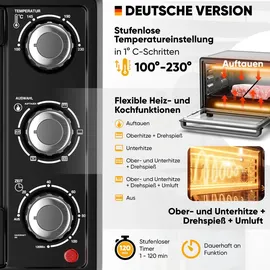 STILLSTERN Minibackofen schwarz