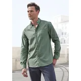 H.I.S. H.I.S Langarmhemd »regular-fit« mit Button-down-Kragen, reine Baumwolle, Gr. L (41/42) N-Gr, salbei, , 82508402-L N-Gr