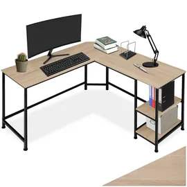 Tectake Eckschreibtisch Hamilton Eiche / Braun
