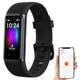 Newgen Medicals Smartwatches: Fitness-Armband mit Touch, Herzfrequenz, SpO2, App, Alexa, IP68 (Smartwatch Sauerstoff, Puls-Uhr, Senioren Handy)