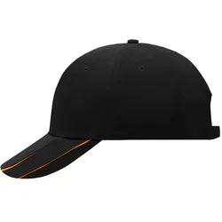 Basecap Groove "MB601" 6-Panel - black/orange