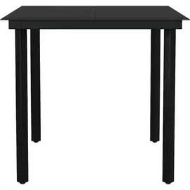 vidaXL 5-teiliges Garten-Esszimmerset aus schwarzem Polyrattanglas - Schwarz