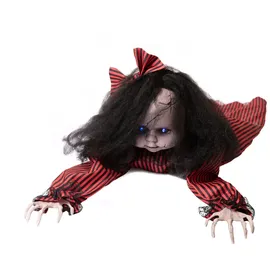 Europalms Halloween Figur kriechend Mathilda, animiert, 110cm