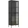 VCM Standvitrine Floka 60 x 35 x 180 cm Schwarz