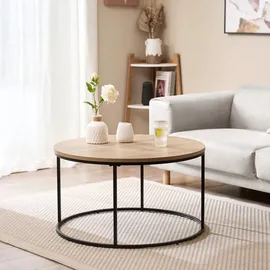 [en.casa] Kuhmoinen Schwarz Metall Ø80 cm