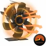 Nazalus-hot Sale-ofenventilator, 6-blatt-ofenventilator Mit Thermometer, Holzofenventilator, Thermisch Betriebener Kaminventilator, Ofenventilator, Kaminventilator, Pelletofen