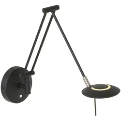 Wandlampe Wandleuchte Leselampe verstellbar LED Schlafzimmerlampe schwarz L 53cm