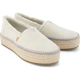 TOMS Valencia white onyx textured denim/fray 38