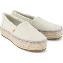 TOMS Valencia white onyx textured denim/fray 38