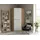 Priess Eckkleiderschrank PRIESS "Barcelona Kleiderschrank Ecklösung Raumwunder", weiß (eichefarben artisan, weiß), B:78cm H:193cm T:78cm, Holzwerkstoff, Schränke, Eckkleiderschrank, in 2 Tiefen Schrank Eckschrank Garderobe