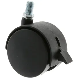 MS Beschläge Kunststoffrolle Schwarz Lenkrolle Möbelrolle Möbeltransportrolle Ø40mm einzeln