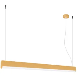 Pendelleuchte "Pendelleuchte FARGE Gold LED 4000K", gold (golden), H: 150cm, Lampen, Lichter ausschalten, Riemenverstellung