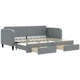 vidaXL Tagesbett 80 x 200 cm Hellgrau