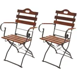 Mendler HWC-J40 Biergartenstuhl 55 x 55 x 88 cm braun 2 St.