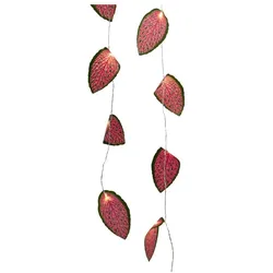 Dekor Florale Lichterkette - versch. Ausführungen - Fittonia rot