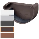 Inefa Rinnenboden links PVC NW 100 halbrund, Dunkelbraun Abdichtung Dachrinne