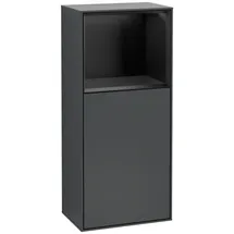 Villeroy & Boch Finion F510PDHG Seitenschrank 41,8 x 93,6 cm Midnight Blue Matt Lacquer / Black Matt Lacquer Holz, MDF, Furnier