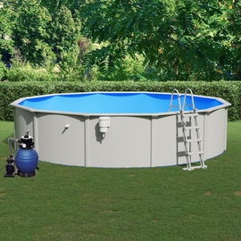 vidaXL Pool 550 x 120 cm inkl. Sandfilterpumpe + Leiter
