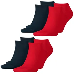 Tommy Hilfiger Herren Sneaker Socken FLAG Sport Baumwolle - 4er 6er 8er Multipack in 39-42 4 Paar Tommy Blau 4er Pack