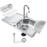 FRANKE Edelstahlspüle, rechteckig, 78/44 cm, (1 St) silberfarben