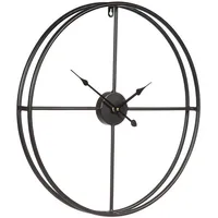 Ambiente Haus Wanduhr modern in schwarz 50cm schwarz