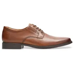 Clarks für Herren. 26130097 Tilden Schlichte braune Lederschuhe (39.5), Wohnung, Schnürsenkel, Lässig, Klassisch