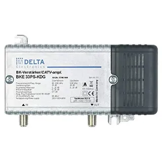 DCT Delta – BKE 33 PS KDG VPE: 1, Hausanschlussverstärker KDG B (3.1) 1 GHz 33 dB, RW 65 MHz 23 dB Verstellvorrichtung Ebene