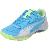 Puma NOVA Court Tennis Shoe, Luminous Blue White-Glacial Gray, 46