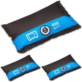 Relaxdays Luftentfeuchter Auto 3er Set Blau/Schwarz