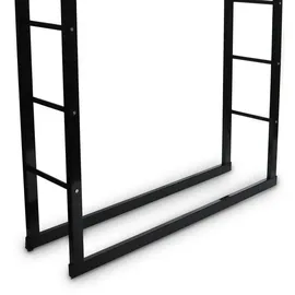 BITUXX Kaminholzständer Metall 100 x 100 cm Schwarz