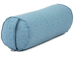 bodhi Yoga Bolster Yoga Bolster gemustert, 65 x Ø 22 cm Madurai, Denim Blue, Dinkel blau