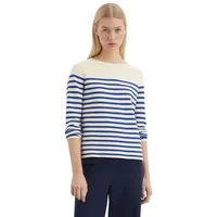 Marc O'Polo Streifenpullover slim, weiss, xs