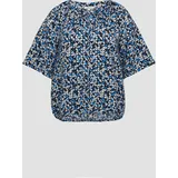 S.Oliver Strukturierte Bluse mit Halbarm im O-Shape Navy 42