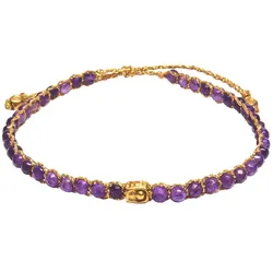 Samapura Jewelry Bracelet Amethyst | Gold Yarn 16 Damen 
