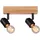 Paulmann Arvid 2-flammig eckig schwarz/Holz