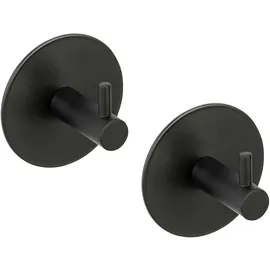 Schöner Wohnen Meleto Wandhaken 2er Set Schwarz