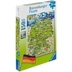 Ravensburger Kinderpuzzle 10049 - Meine Deutschlandkarte [150 Teile] (Neu differenzbesteuert)
