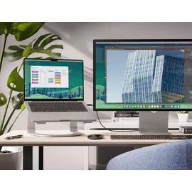 Twelve South Curve SE für MacBooks und Laptops | Aluminium Ergonomischer Desktop-Kühlständer für Zuhause oder Büro, Silber