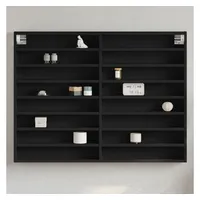 VidaXL Vitrinenschrank Schwarz 100x8,5x75 cm Holzwerkstoff
