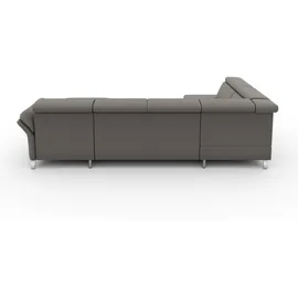 sit&more Wohnlandschaft SIT & MORE "Vincenzo U-Form", grau (hellgrau), B:317cm H:84cm T:93cm, Sofas, Wohnlandschaft, inklusive Kopfteilverstellung, wahlweise mit Bettfunktion, Bettkasten