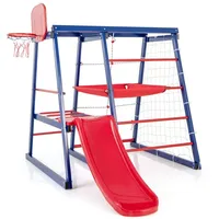 Costway Klettergerüst Spielturm 150 x 142 x 146 cm Blau