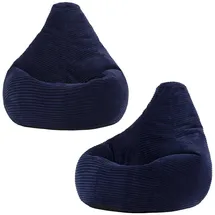 I.C.O.N. icon Sitzsack Dunkelblau, Textil, 100 L, 2-Sitzer, Freiform, 69x59x65 cm, Hergestellt in Deutschland, Oeko-Tex® Standard 100, Reach, Wohnzimmer, Hocker, Sitzsäcke, Kindersitzsäcke
