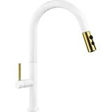 Mexen Ava Küchenarmatur, weiß/gold - 672800-25