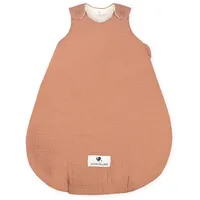 Julius Zöllner Babyschlafsack gefüttert Musselin 2,5 TOG Gr. 68/74 | 100% Baumwollmusselin | Oeko-TEX Standard 100 | Dune