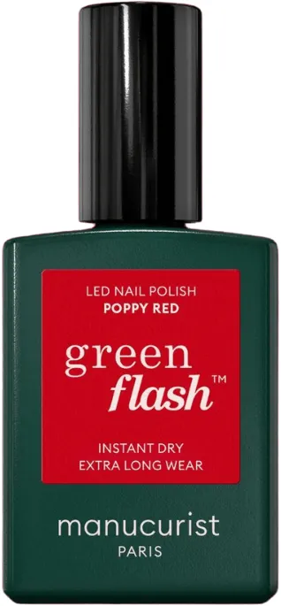 Manucurist Green Flash Nail Polish Poppy Red  (15 )