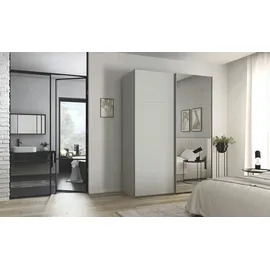 meinSchrank Schwebetürenschrank Regina 161 x 223 x 68 cm Grau