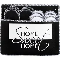 ONVAYA ONVAYA® ABS Gästepantoffel Home Sweet Home 6er Set | Antirutsch Sohle | Hausschuhe | Filzpantoffel | Gr. 36-45 | Gästehausschuhe