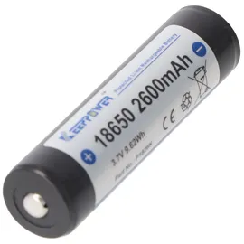 Keeppower 18650 - 2600mAh, 3,7V Li-Ion-Akku geschützt 69,2x18,5mm