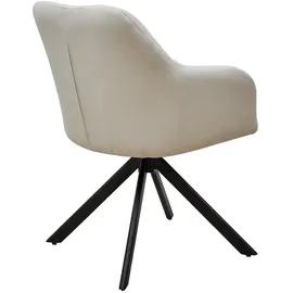 Svita Esszimmerstuhl Drehbar Polsterstuhl Mit Armlehnen Beige