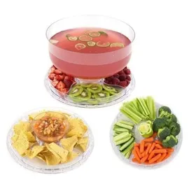 Excellent Houseware 6-in-1 Servierplatte | transparent